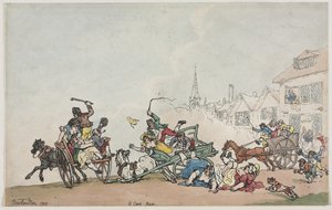 Une course de charrettes - Thomas Rowlandson