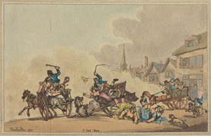 Une course de charrettes - Thomas Rowlandson