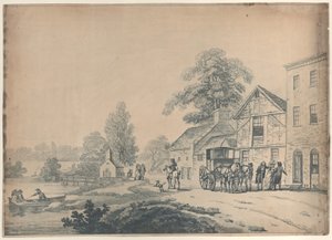 Un carrosse devant une auberge - Thomas Rowlandson