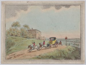 Un carrosse à quatre chevaux (tiré de *Rustic Sketches* )
