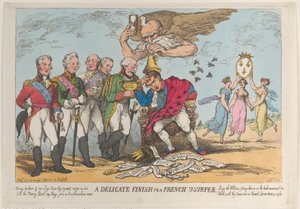 Une finition délicate pour un usurpateur français, 20 avril 1814 - Thomas Rowlandson