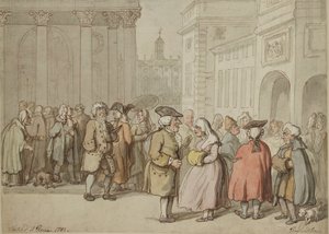Un Groupe Esquissé à Rome - Thomas Rowlandson