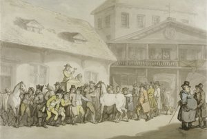Vente de chevaux au dépôt de Hopkins, Barbican - Thomas Rowlandson