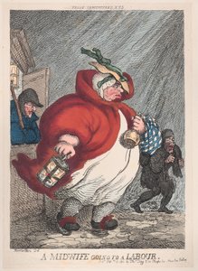 Une sage-femme allant à un accouchement