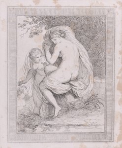 Une nymphe se séchant - Thomas Rowlandson