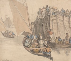 Un quai à Amsterdam - Thomas Rowlandson