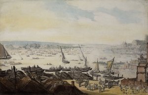 Une régate sur la Tamise en dessous de Westminster - Thomas Rowlandson