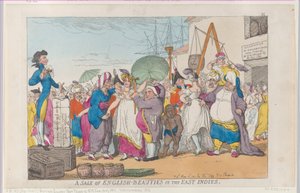 Vente de beautés anglaises aux Indes orientales, [10 mai 1811], réimpression - Thomas Rowlandson