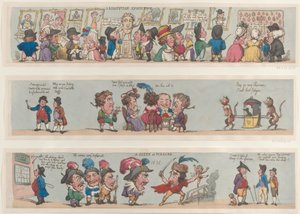 Une scène à Pizzaro, Bordures grotesques pour pièces et halls, 1799-1800 - Thomas Rowlandson