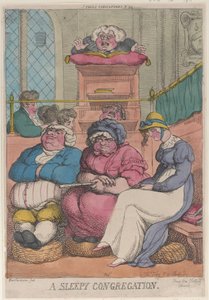 Une congrégation endormie - Thomas Rowlandson