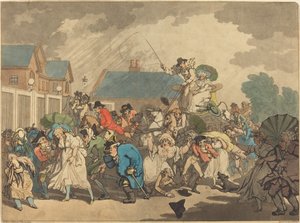 Une rafale à Hyde Park - Thomas Rowlandson