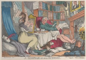 Un templier à ses études, 20 mars 1811 - Thomas Rowlandson