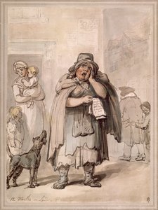 Un vendeur ambulant à un coin de rue, Londres - Thomas Rowlandson