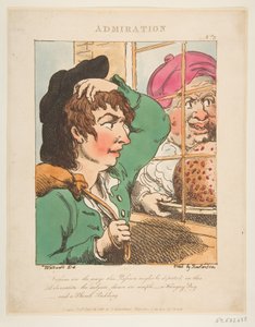 Admiration Le Brun Travesti, ou Caricatures des Passions, 20 janvier 1800 - Thomas Rowlandson