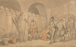 Modifications dans la cave à bière à Bullstrode - Thomas Rowlandson
