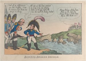 Le pont brisé de Boney, 12 juin 1809 - Thomas Rowlandson