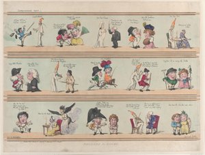 Bordures pour pièces, Extravaganzas Planche 1, 28 mars 1799 - Thomas Rowlandson