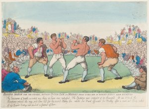 Match de boxe pour 200 guinées, entre Dutch Sam et Medley, 31 mai 1810 - Thomas Rowlandson
