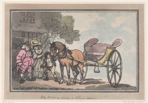 Garçon apportant une voiture de citoyen, 1er août 1787 - Thomas Rowlandson