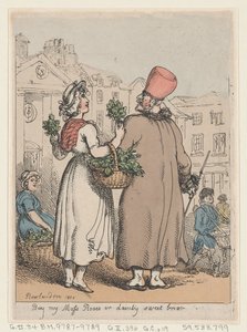 Achetez mes roses mousseuses, ou Dainty Sweet briar, 1811 - Thomas Rowlandson
