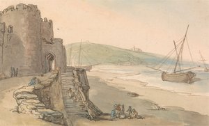 Le château de Caernarfon - Thomas Rowlandson
