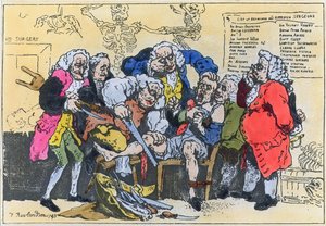 Caricature de chirurgiens géorgiens au travail - Thomas Rowlandson