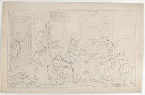 Enfance : Le premier tuteur, de La danse de la vie - Thomas Rowlandson