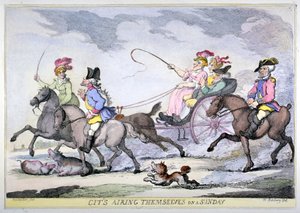 Les bourgeois se promenant un dimanche, 1809 - Thomas Rowlandson