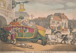 Coaching : Paris Diligence - Thomas Rowlandson