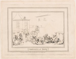 Les Conforts de Bath, Plaque 7, 6 janvier 1798 - Thomas Rowlandson