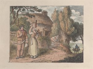 Cornouailles, un surveillant, de Vues en Cornouailles, 1812 - Thomas Rowlandson
