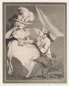 Cour amoureuse dans la haute société, 15 décembre 1785 - Thomas Rowlandson