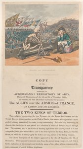 La mort et Bonaparte, les deux rois de la terreur, 1er janvier 1814 - Thomas Rowlandson