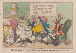 Dissolution de partenariat, ou la travailleuse Mme Clarke réglant ses comptes... - Thomas Rowlandson