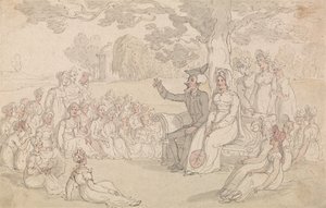 Le Dr Syntax rend visite à un internat pour jeunes filles - Thomas Rowlandson
