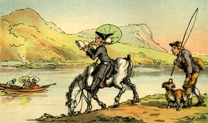 Le Dr Syntax dessinant le lac