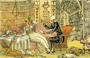 Dr Syntax avec une beauté bas-bleu - Thomas Rowlandson