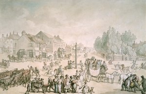 Elephant and Castle, Southwark, Londres, c1805-c1820 - Thomas Rowlandson