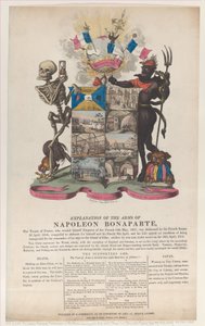 Explication des Armes de Napoléon Bonaparte, avril 1814 - Thomas Rowlandson