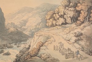 Les chutes de la rivière Conwy, au nord du Pays de Galles - Thomas Rowlandson