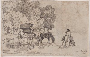 Chaise à quatre roues, 10 avril 1785 - Thomas Rowlandson