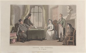 Frontispice : Devant le tribunal à Avignon, du Journal of Sentimental Travels in the ..., 1821