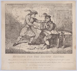 Frontispice, Révision pour la deuxième édition des Beautés pittoresques de Boswell, 15 juin 1786