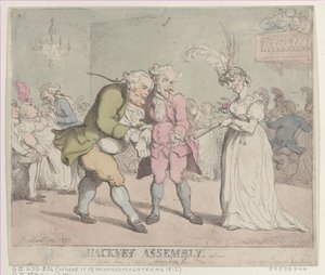 Assemblée de Hackney, 1802 - Thomas Rowlandson