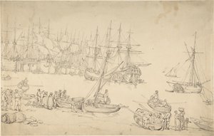 Scène portuaire - Thomas Rowlandson