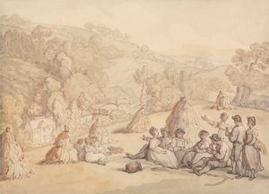 Moissonneurs se reposant dans un champ de maïs - Thomas Rowlandson