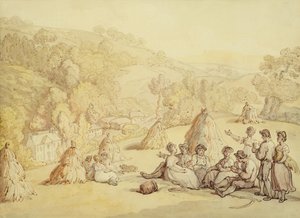 Moissonneurs se reposant dans un champ de blé, vers 1805-10 - Thomas Rowlandson