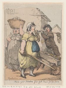 Voici vos pommes de terre, quatre livres pleines pour deux pence, 1811 - Thomas Rowlandson