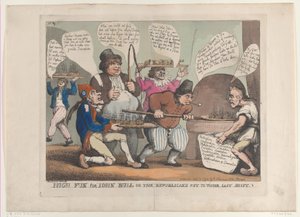 Grande fête pour John Bull, ou les républicains mis à leur dernière ressource, 12 novembre 1798 - Thomas Rowlandson