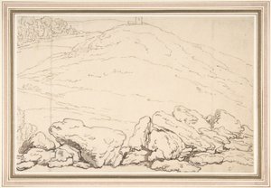 Paysage vallonné parsemé de rochers - Thomas Rowlandson